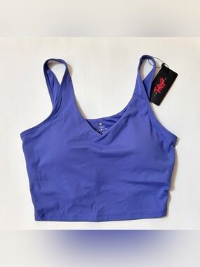 Women’s Purple V-Neck Longline Sports Bra XL NWT